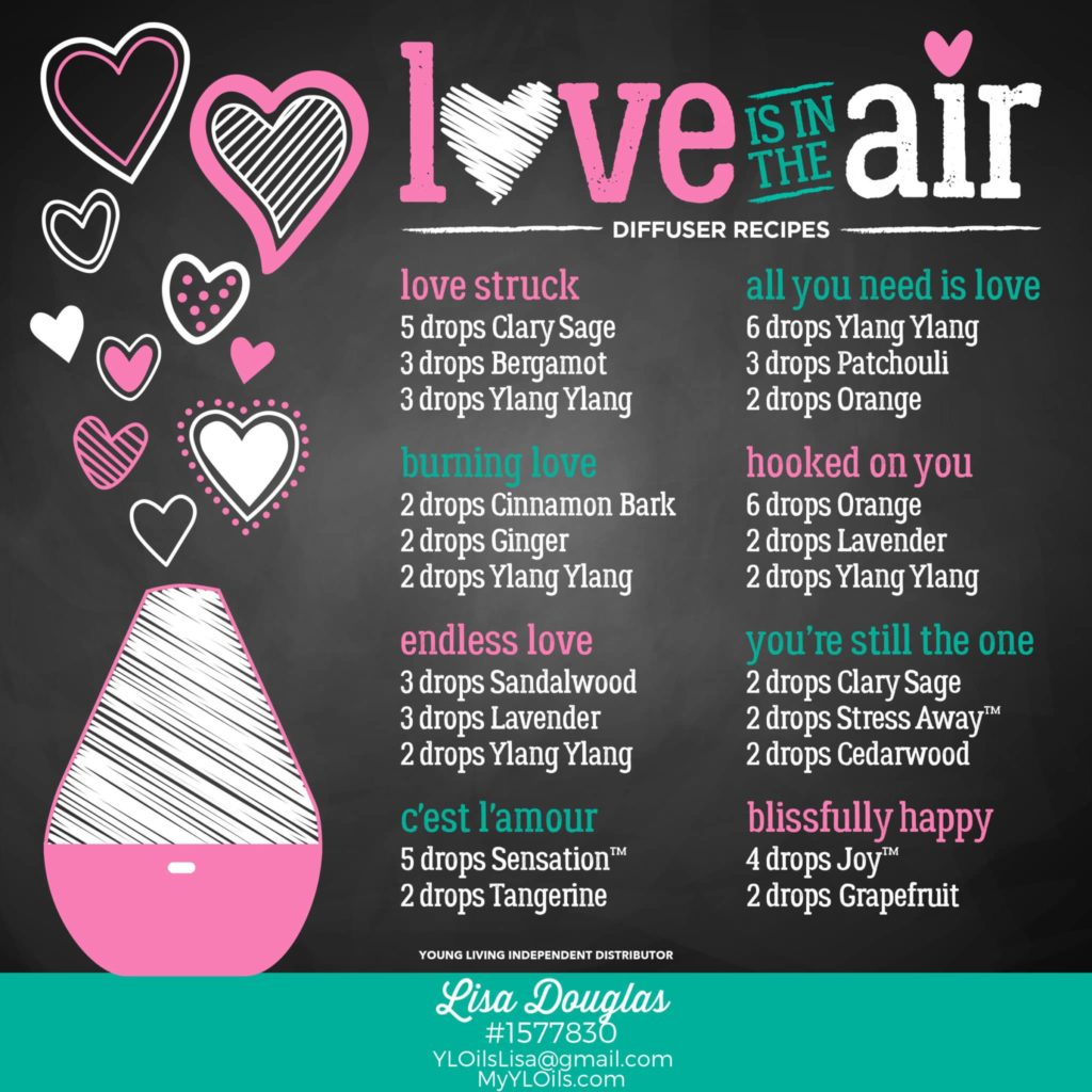 Young Living Valentine's Day Diffuser recipes