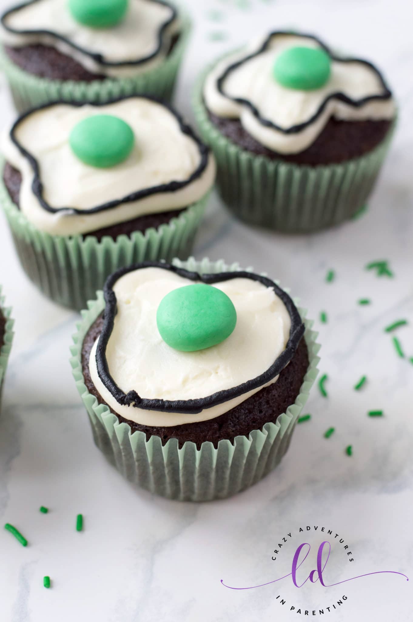 Dr Seuss Green Eggs and Ham Cupcakes