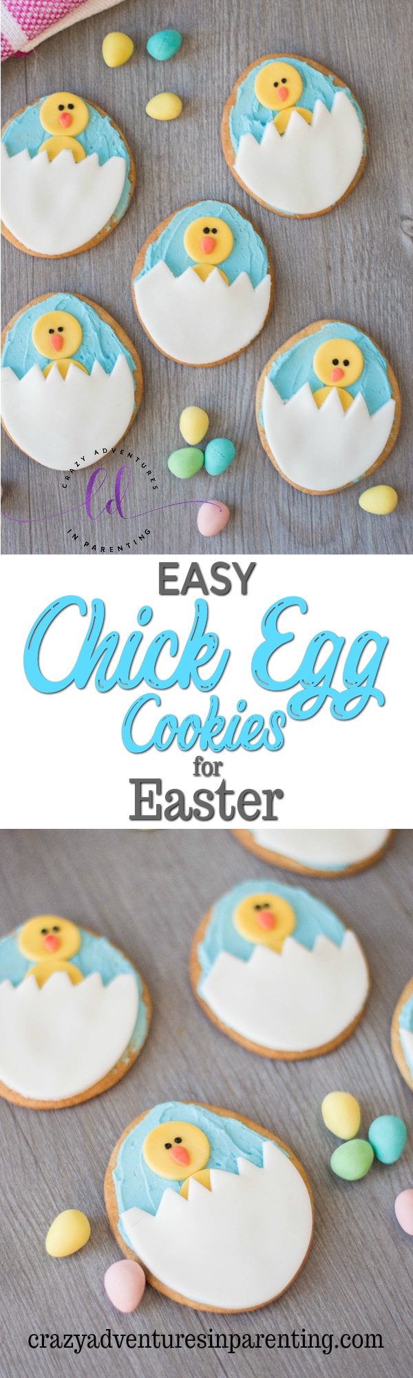 Easy Chick Egg Cookies for Easter