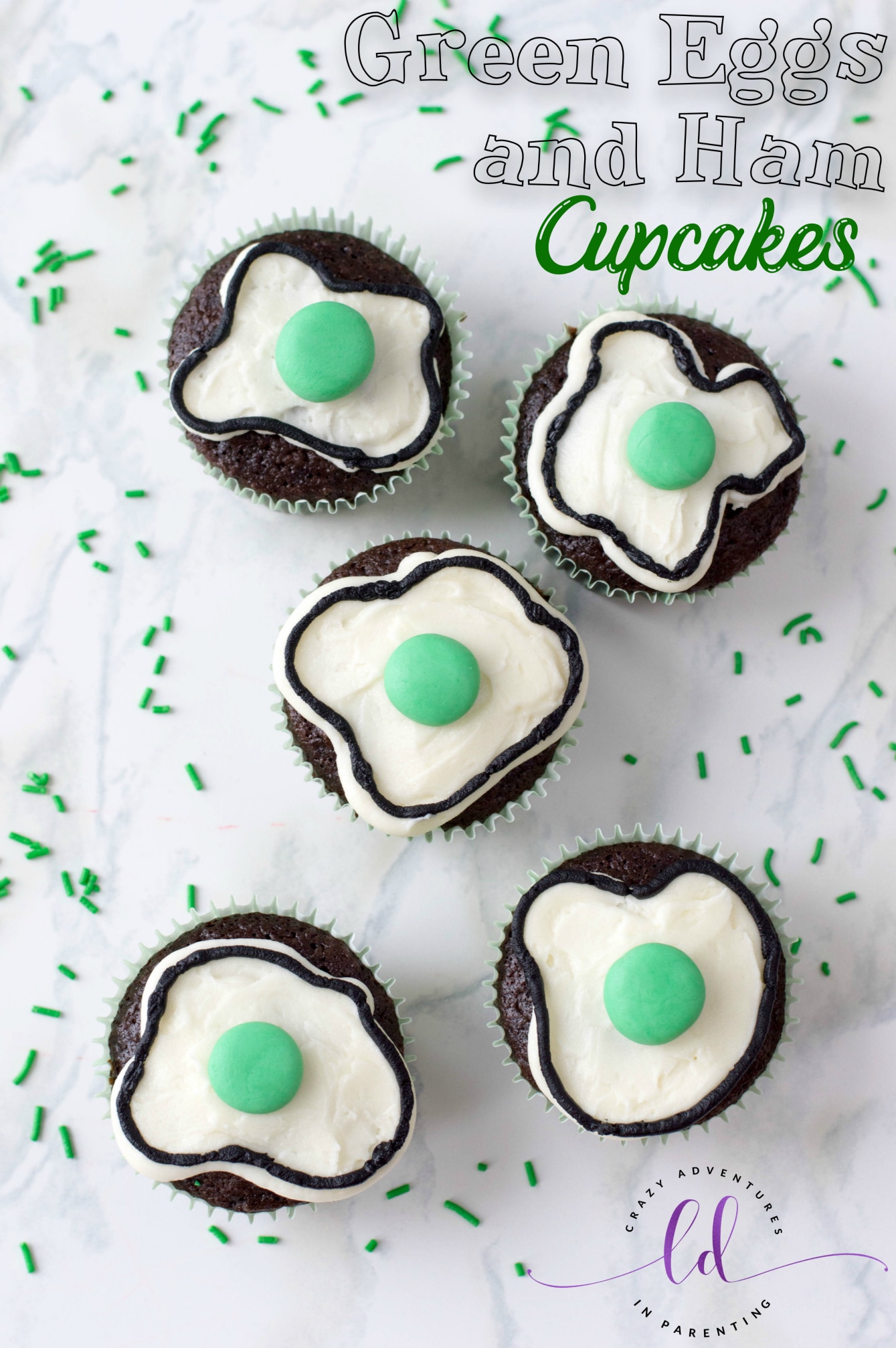 Easy Green Eggs and Ham Cupcakes Recipe