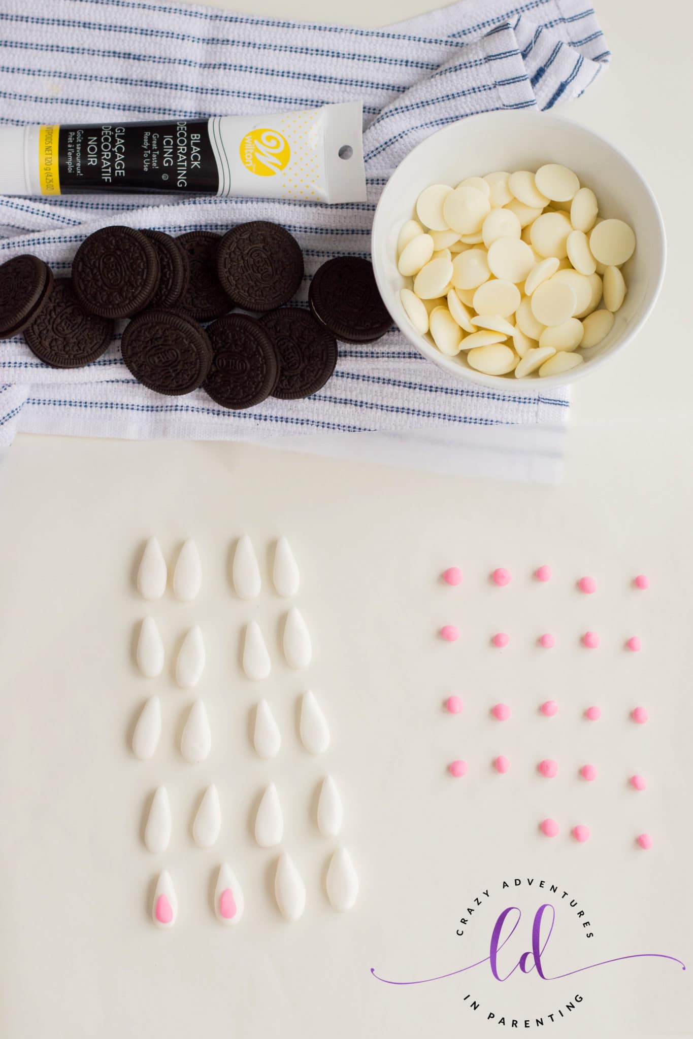 Roll Out Pink Fondant for Bunny Oreo Cookies