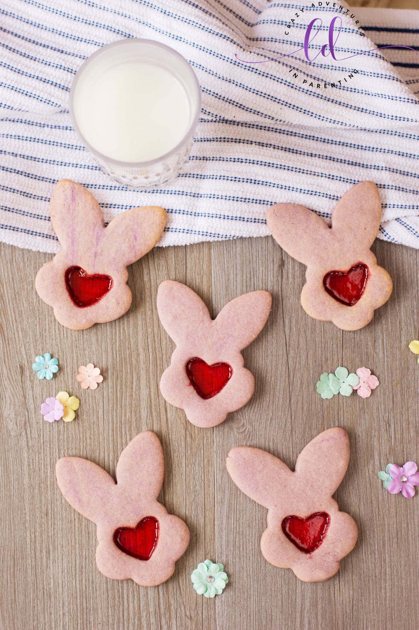 Bunny Stained Glass Cookies for Easter