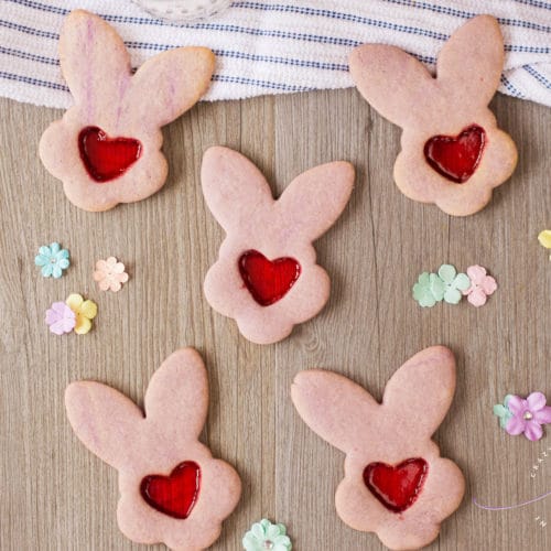 Bunny Stained Glass Cookies for Spring