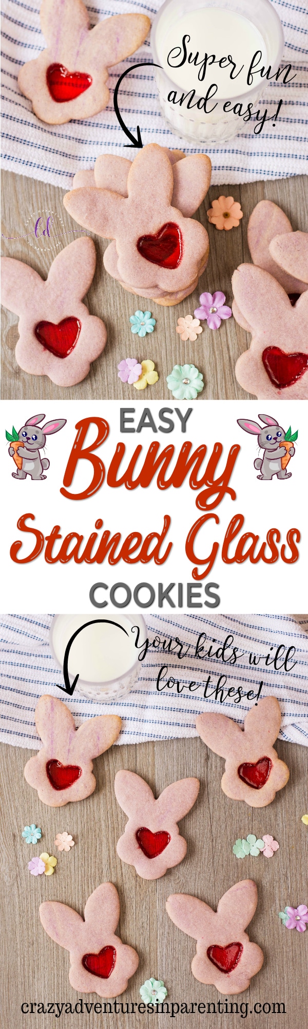 Easy Bunny Stained Glass Cookies