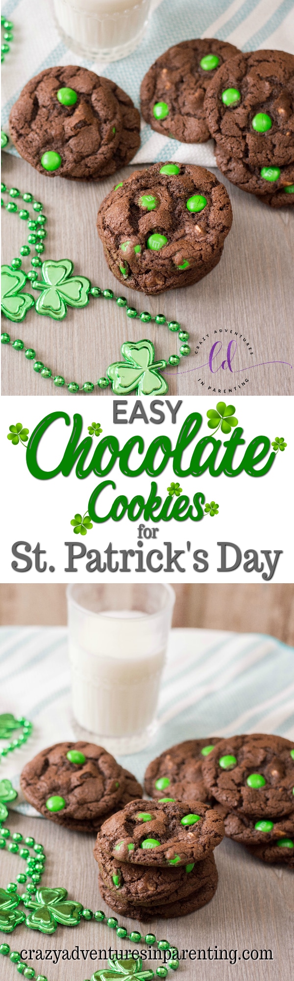 Easy Chocolate Cookies for St Patrick's Day