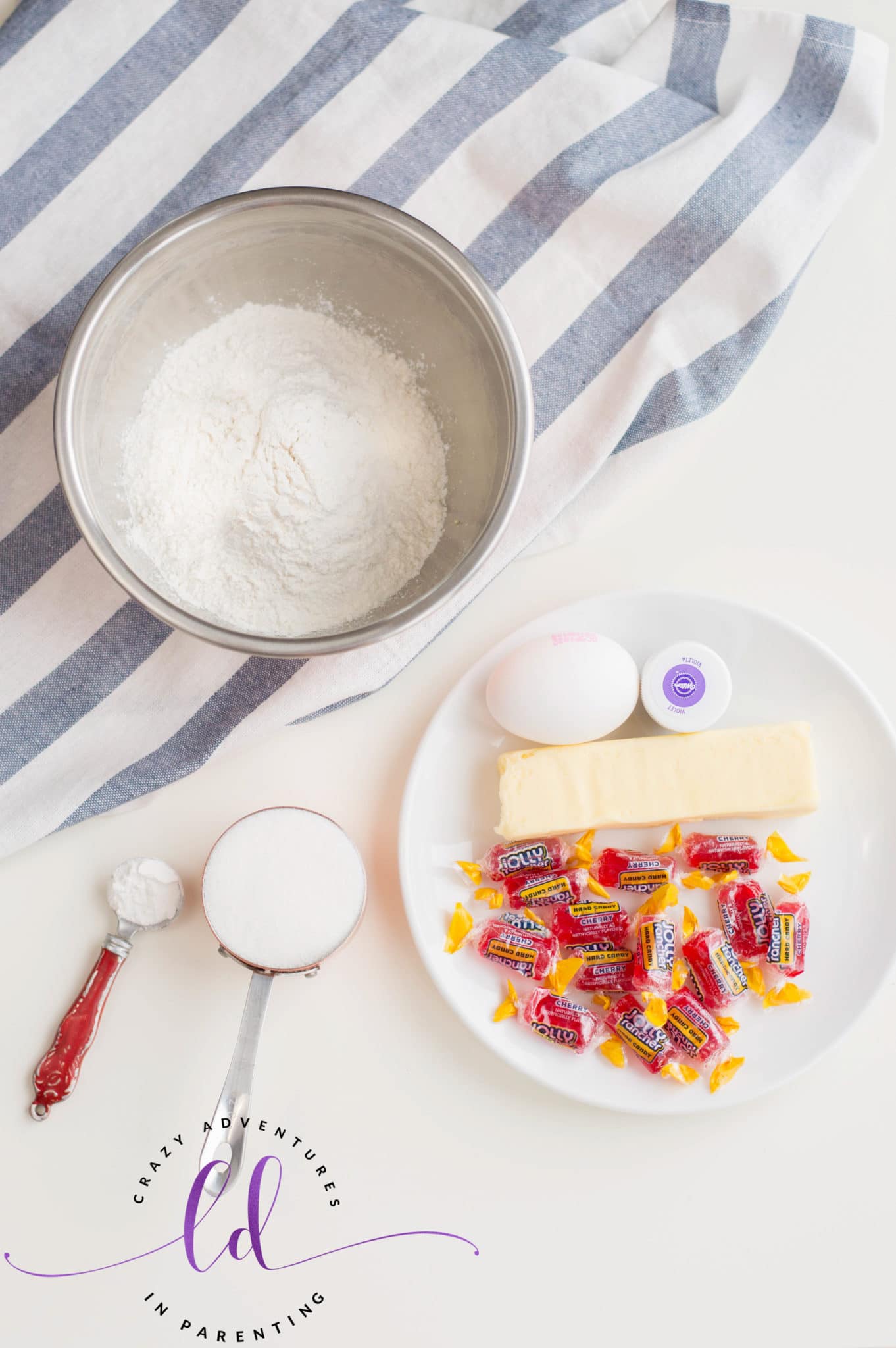 Ingredients to Make Bunny Stained Glass Cookies
