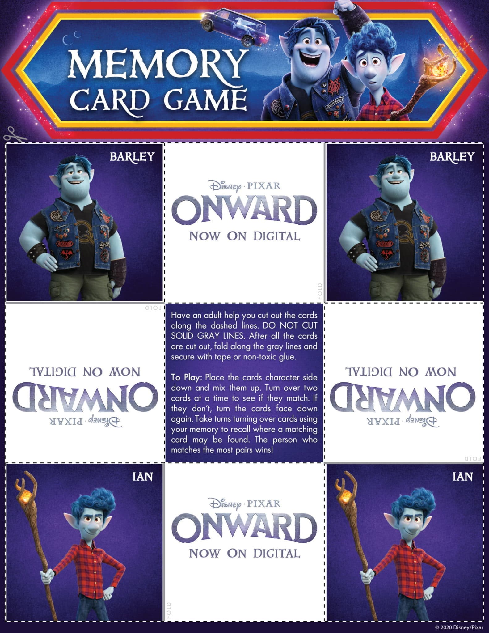 ONWARD Memory Card Game Activity Sheet2