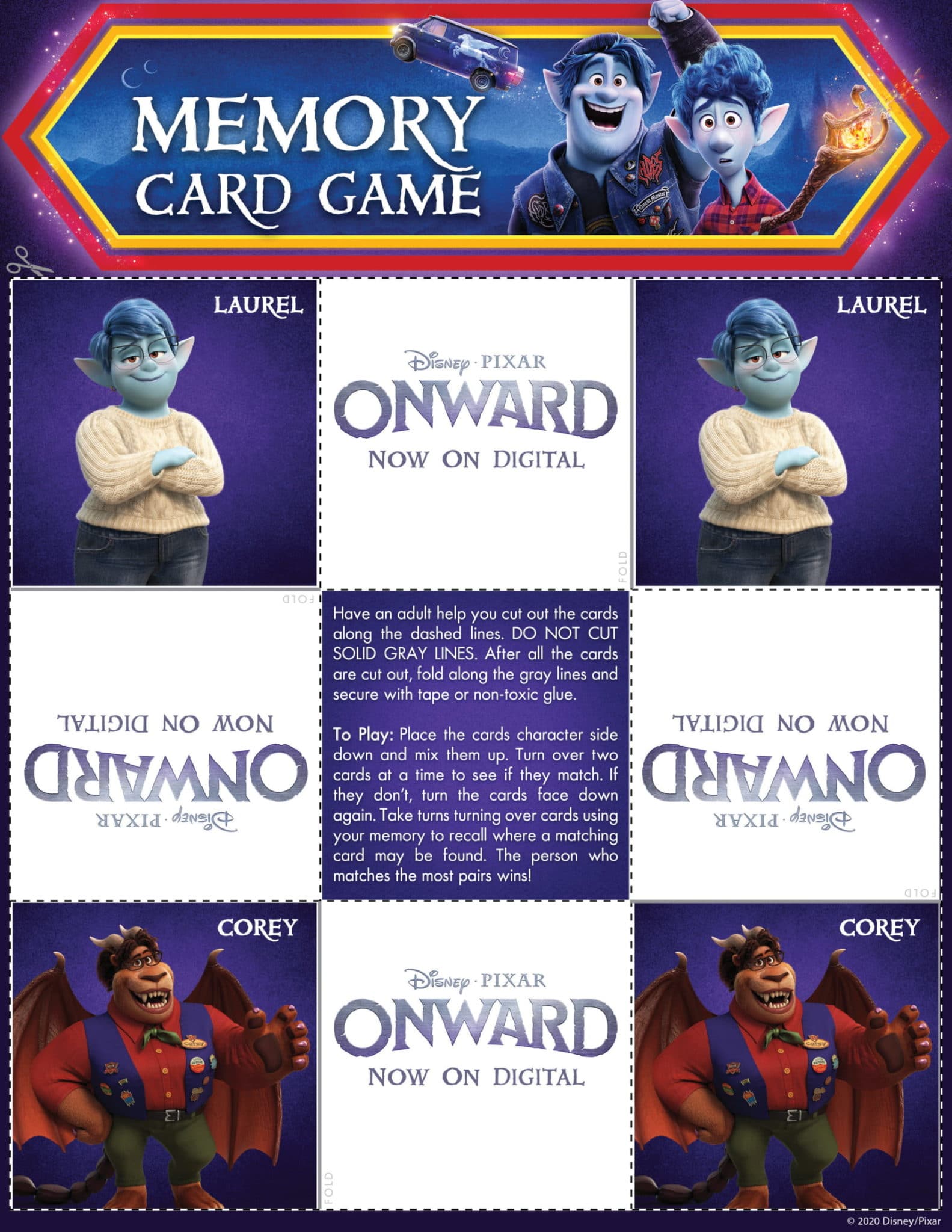 ONWARD Memory Card Game Activity Sheet3
