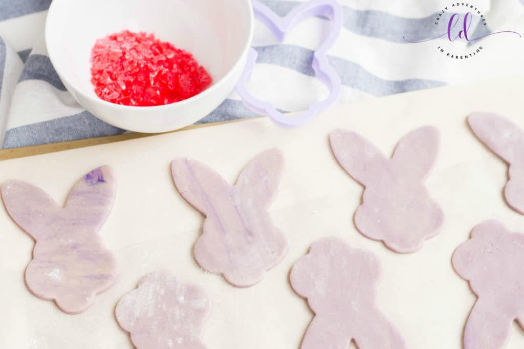 Roll Out Dough for Bunny Stained Glass Cookies