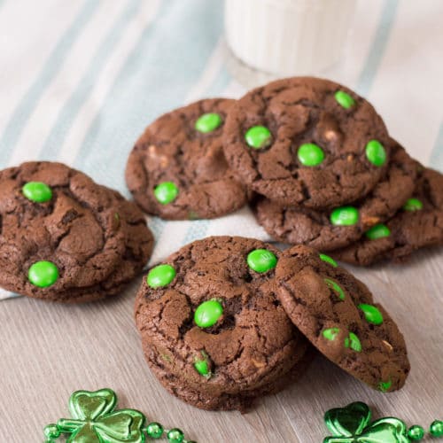 St Patricks Day Chocolate Cookies with Caramel