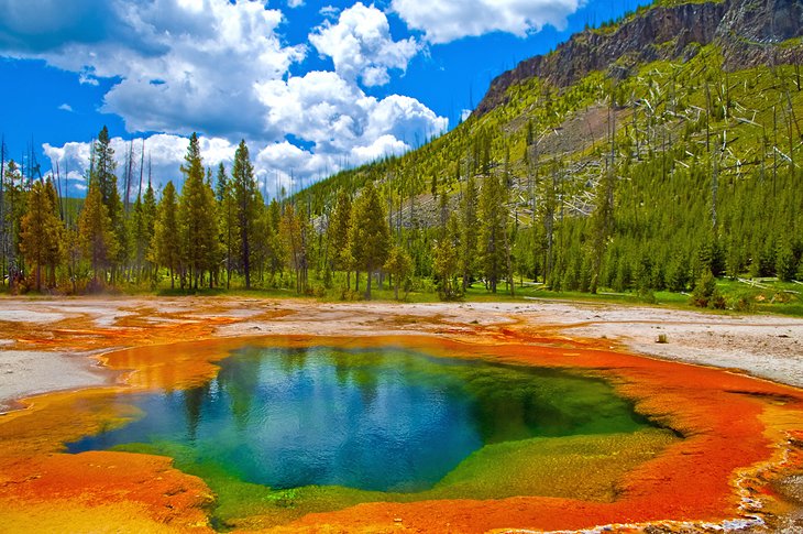 wyoming yellowstone grand prismatic spring