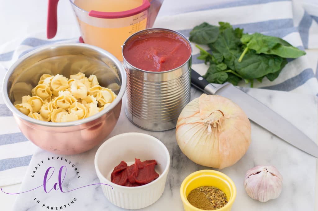 Ingredients to Make Instant Pot Tortellini Soup