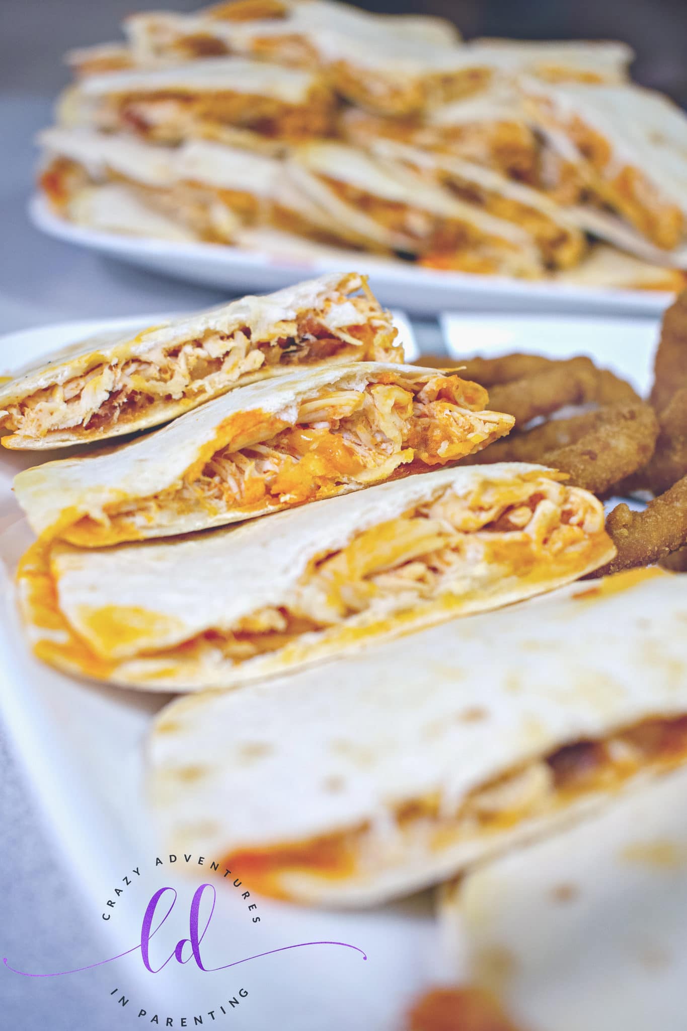 Tasty Buffalo Chicken Bacon Ranch Quesadillas