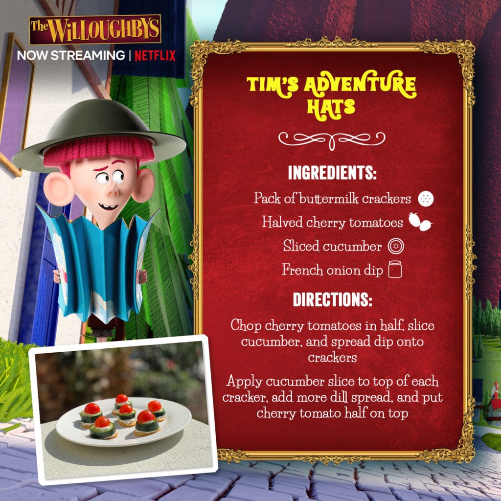 Tim's Adventure Hats Recipe from The Willoughbys
