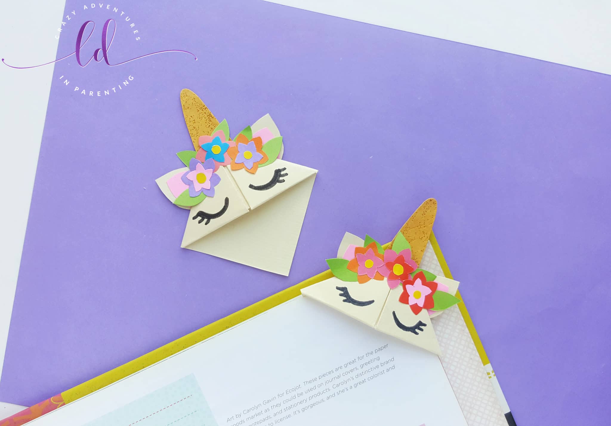 Origami Unicorn Bookmark Tutorial   How To Make A Paper Unicorn