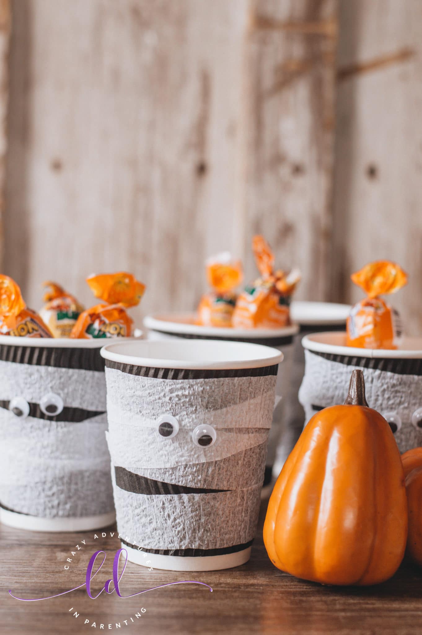 Easy Halloween Mummy Treat Cups for Candy
