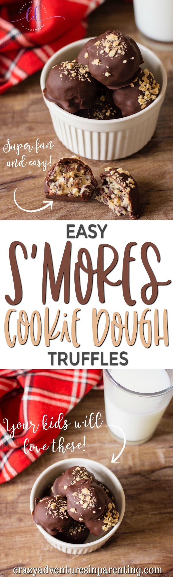 Easy S'mores Cookie Dough Truffles