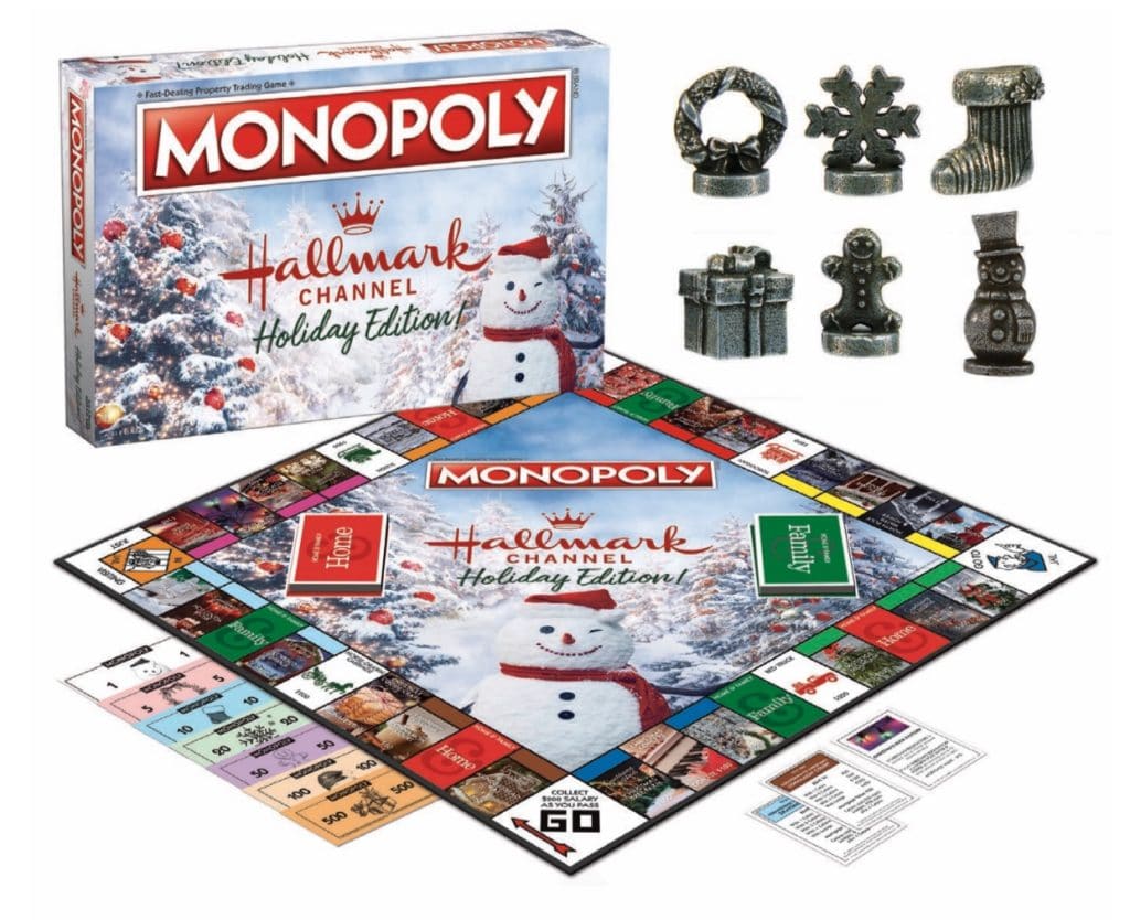 Hallmark Channel Holiday Edition Monopoly Game open