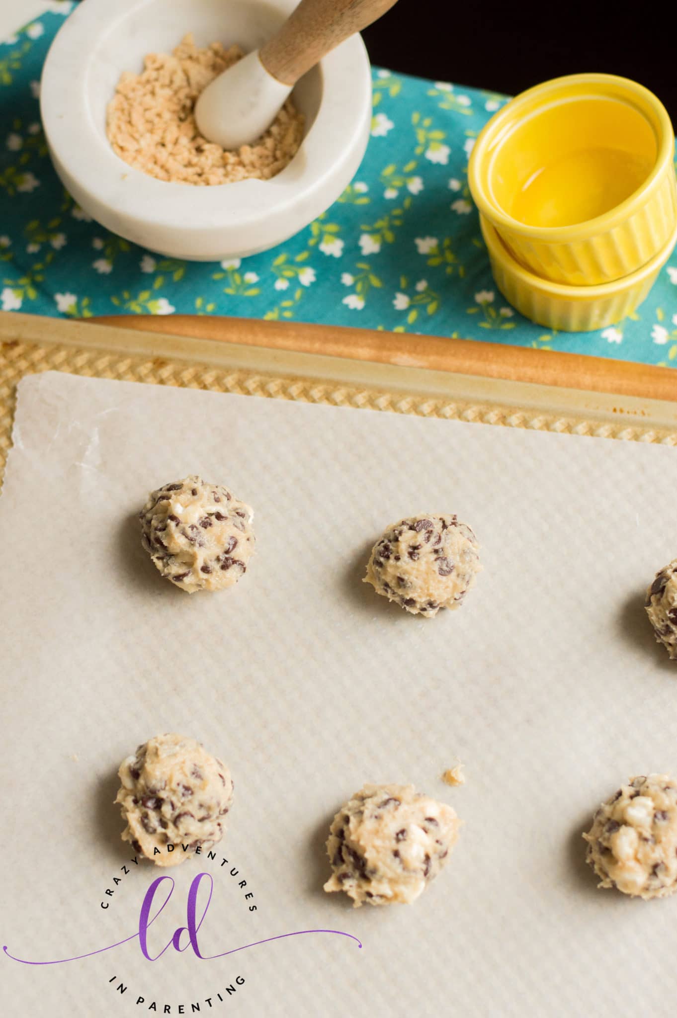 Roll Cookie Dough to Make S'mores Cookie Dough Truffles