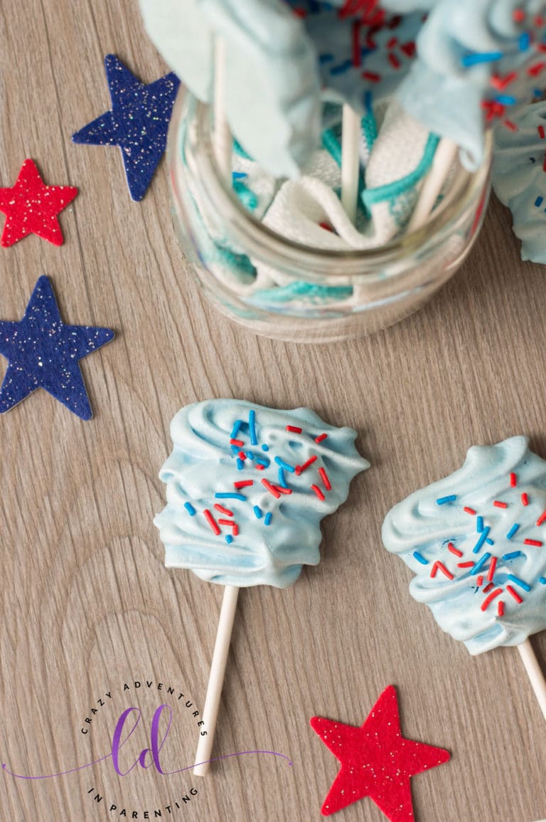 Patriotic Meringue Pops Recipe Crazy Adventures in Parenting