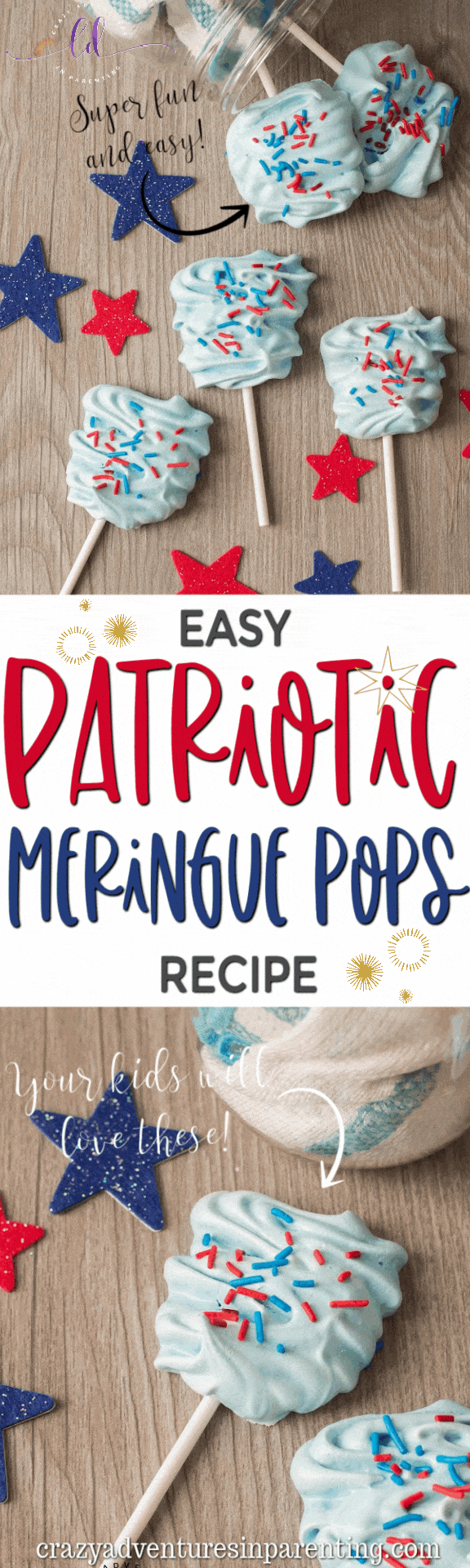 Fun and Easy Patriotic Meringue Pops Recipe