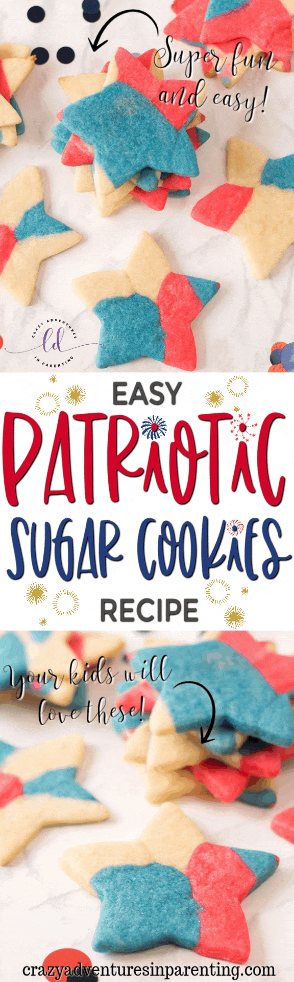 Fun and Easy Patriotic Sugar Cookies Recipe for Memorial Day, Fourth of July, Labor Day, Flag Day, and more!