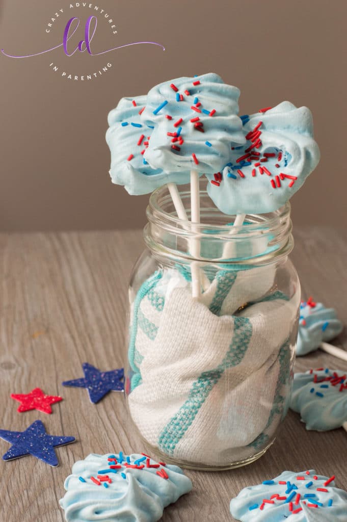 Patriotic Meringue Pops Recipe Crazy Adventures in Parenting