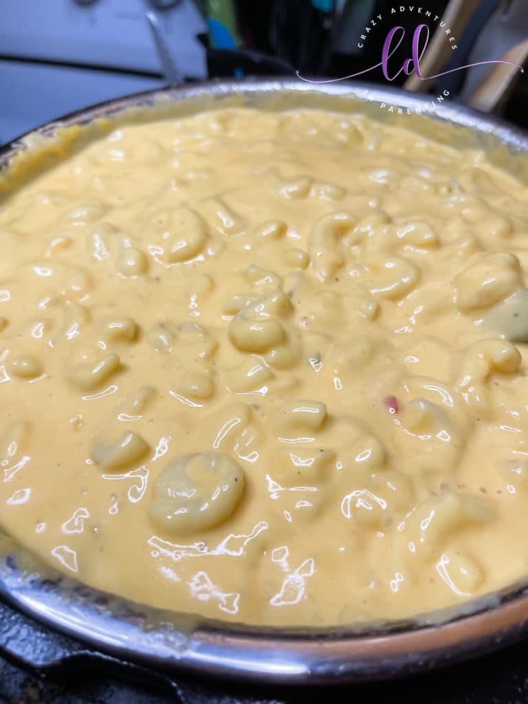 Melt all the cheese to make Instant Pot Queso Macaroni and Cheese