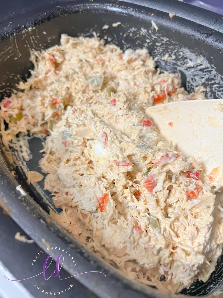 Mix cream cheese well to make Easy Creamy Chicken Tacos Recipe