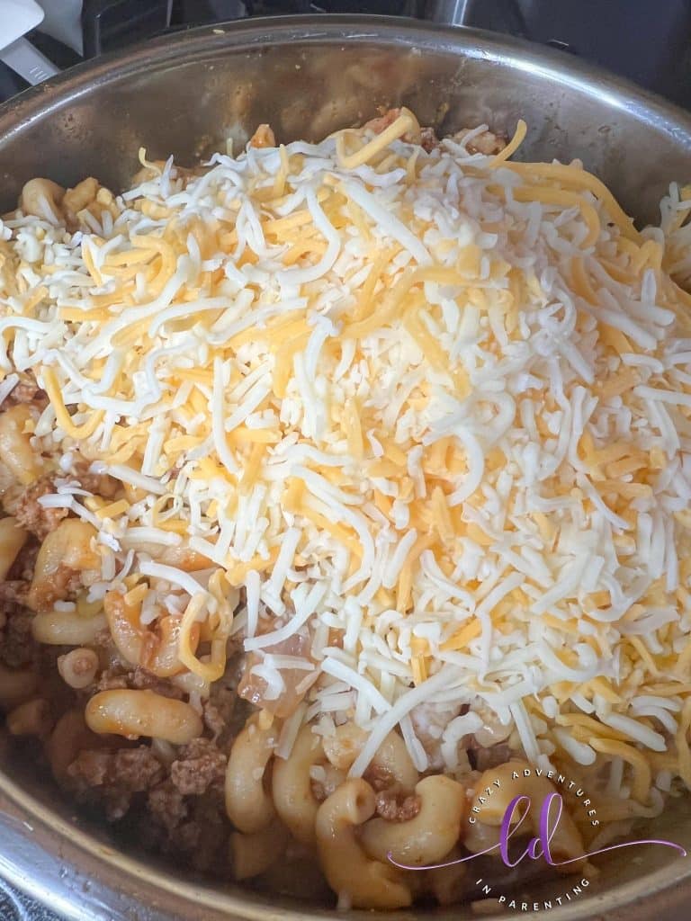 Add Cheese to Make Easy Instant Pot Taco Macaroni