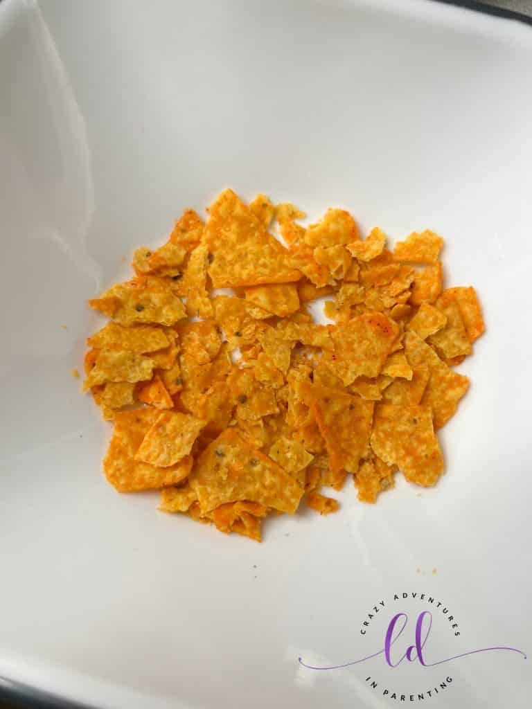 Add Doritos to Bottom of Bowl to Serve Easy Instant Pot Taco Macaroni