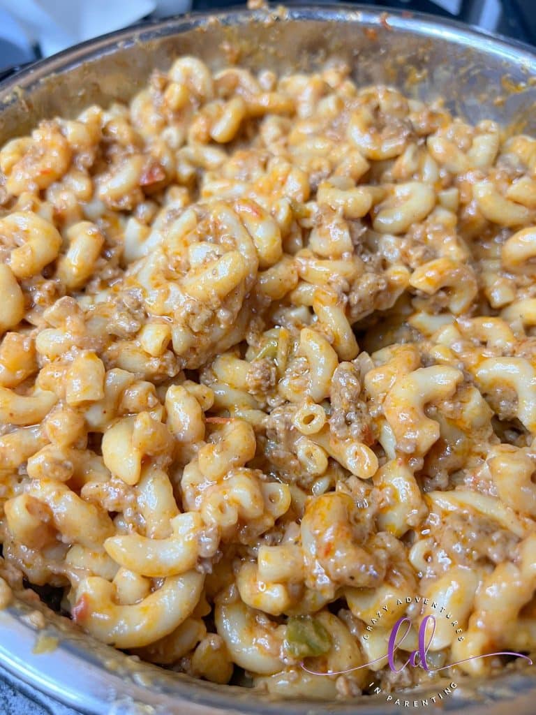 Stir in Cream and Cheese to Make Easy Instant Pot Taco Macaroni